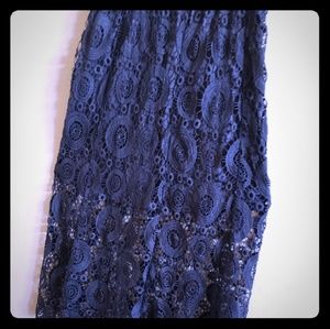 Black lace skirt